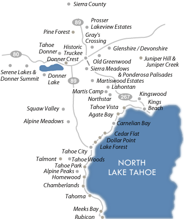 Lake Tahoe - Truckee Real Estate Map Search